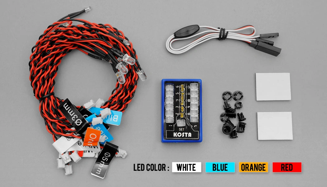 Dazzling LED Flashing Head Light Kit – 1/10 & 1/18 Scale!